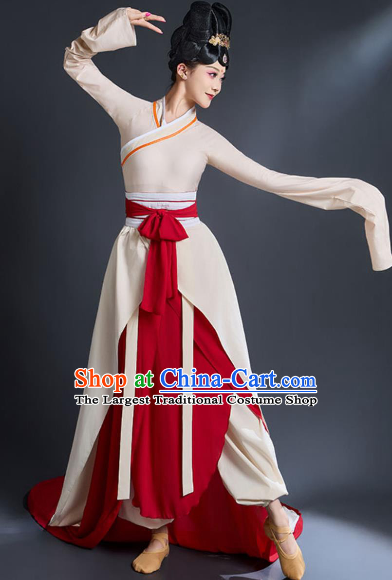 Women Chinese Style Elegant Han Tang Dance Clothing Classic Dance Performance Costume Water Sleeve Dance Training Dress