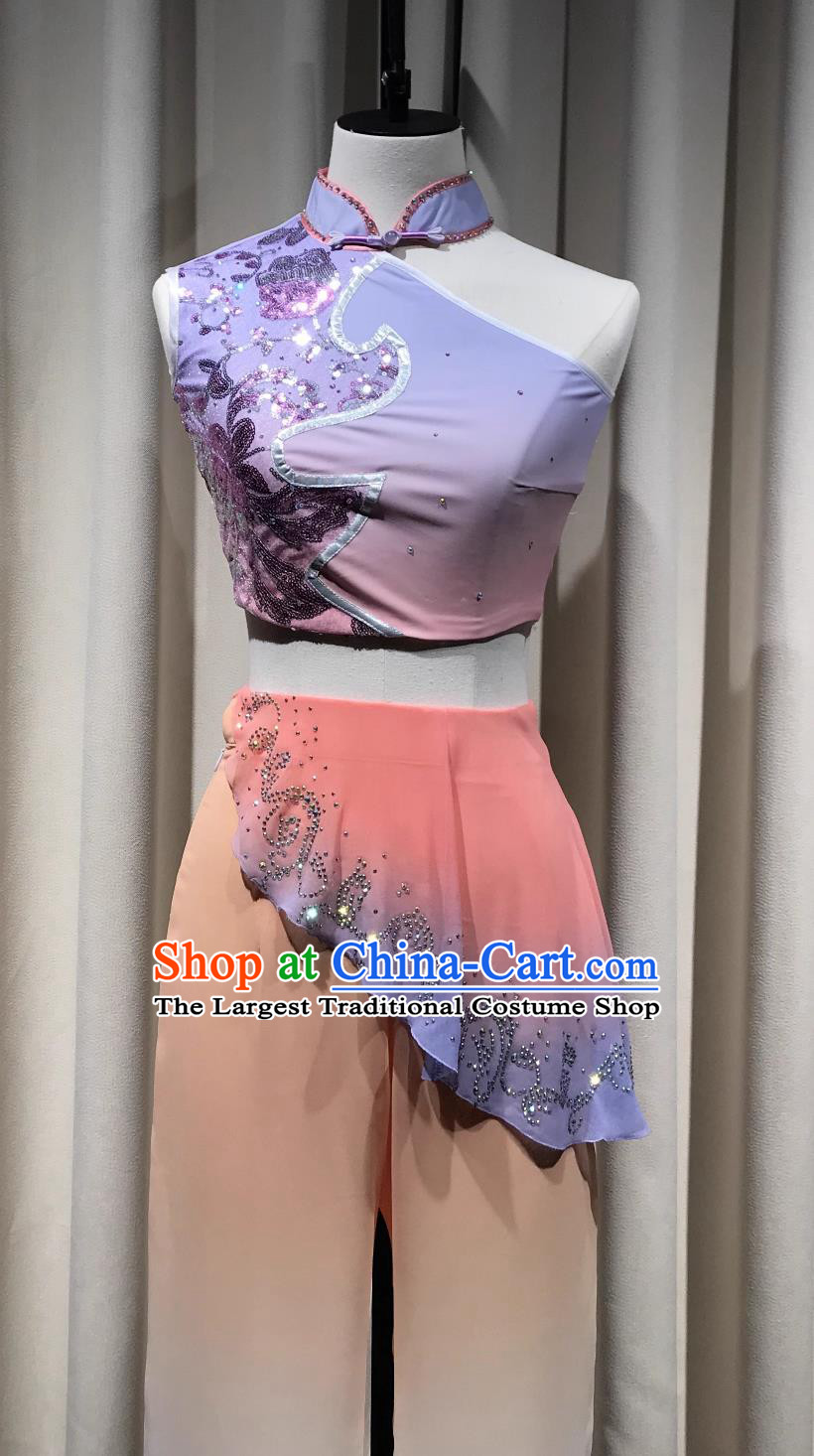 Qian Drum Ensemble Spring Of Yimeng Spring Play Chinese Classical Dance Costume Stage Performance Outfit