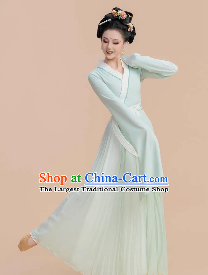 Handan Learning To Walk Classical Dance Water Sleeve Dance Dress Chinese Stage Performance Costume Han Tang Dance Hanfu