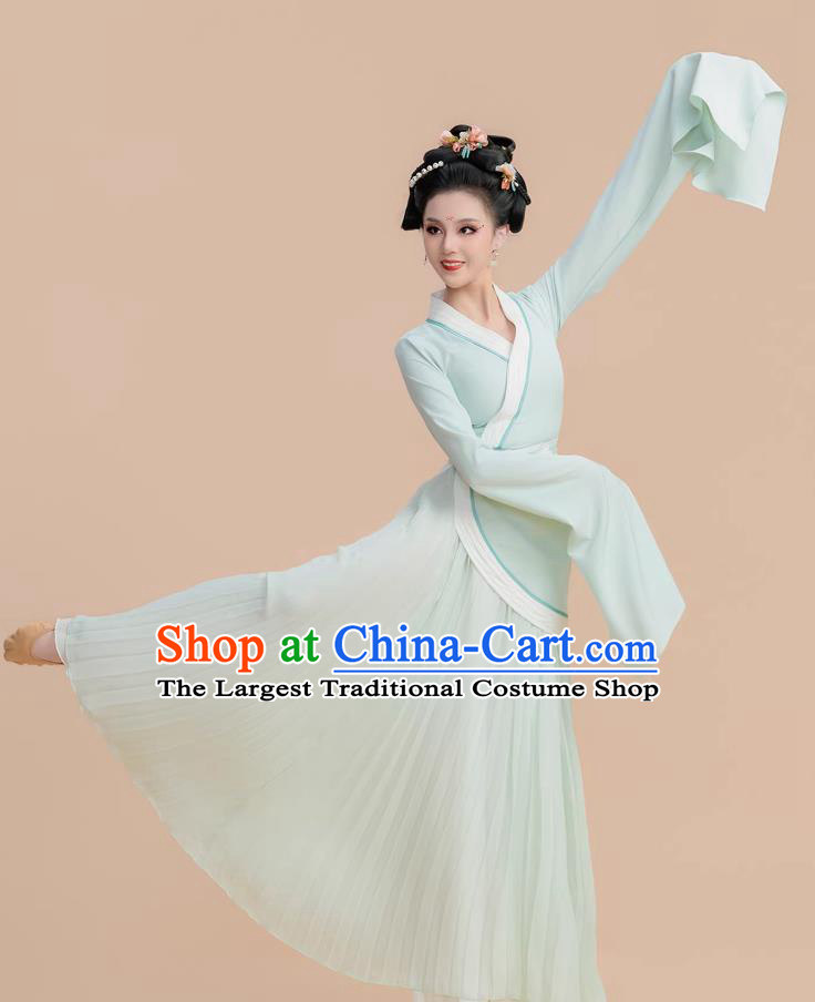 Handan Learning To Walk Classical Dance Water Sleeve Dance Dress Chinese Stage Performance Costume Han Tang Dance Hanfu