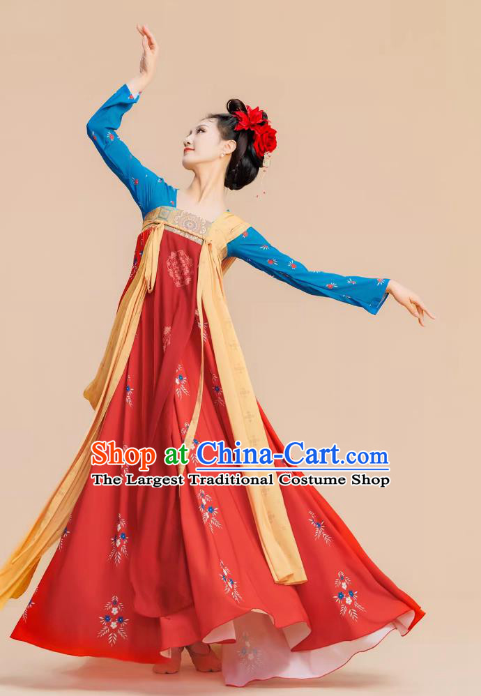 Tang Dynasty Hanfu Dance Dress ChangAn Tang Style Ruqun Classical Dance Performance Costume Tang Dynasty Hanfu Dance Dress ChangAn Tang Style Ruqun Classical Dance Performance Costume