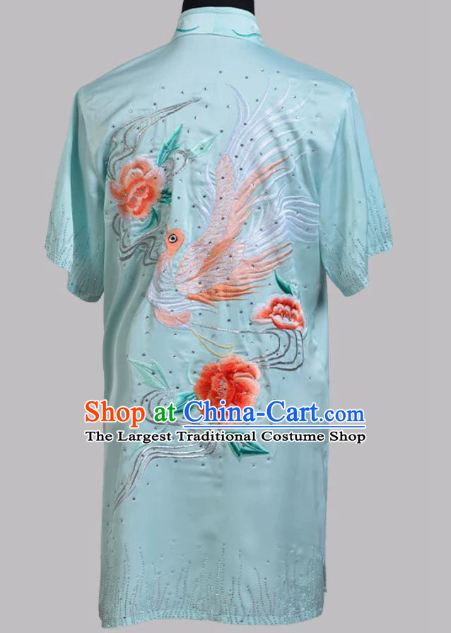Light Blue Martial Arts Competition Performance Costume Kung Fu Changquan Uniform
